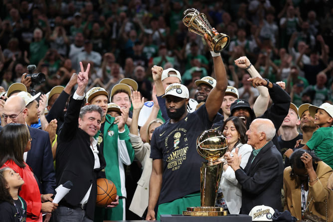 "She was in my dream and gave me a hug": Finals MVP Jaylen Brown breaks down in emotional tribute to late grandmother