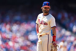 PHOTO: Phillies star Bryce Harper snapped in Tennessee baseball jersey at Citizens Bank Park ahead of 2024 CWS final