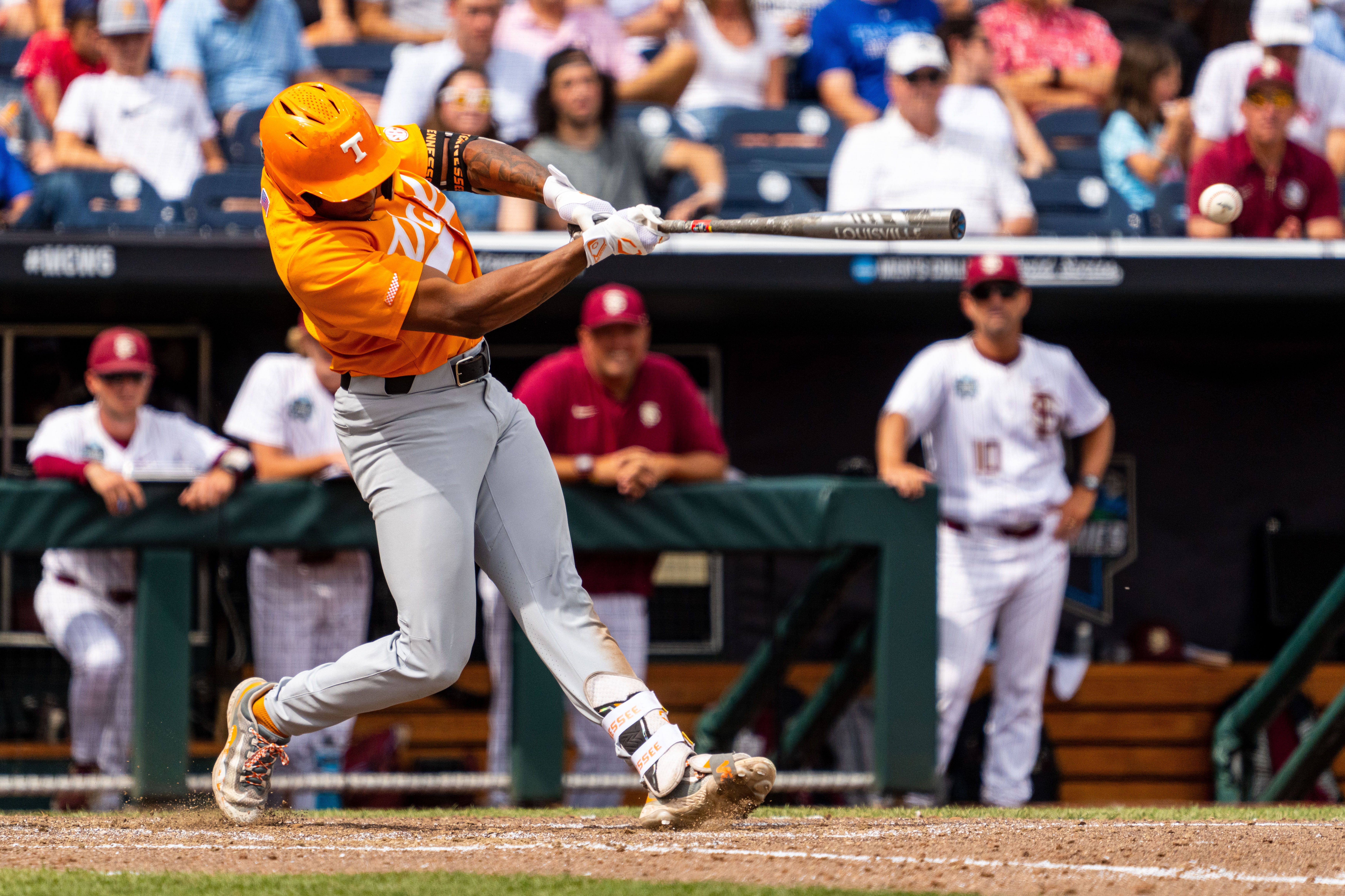 Christian Moore leads Tennessee in home runs this season with 33 round-trippers. Billy Amick is far second with 23 HRs.