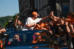 Watch: Tony Vitello receives a grand welcome during Tennessee's championship parade following first-ever CWS title run