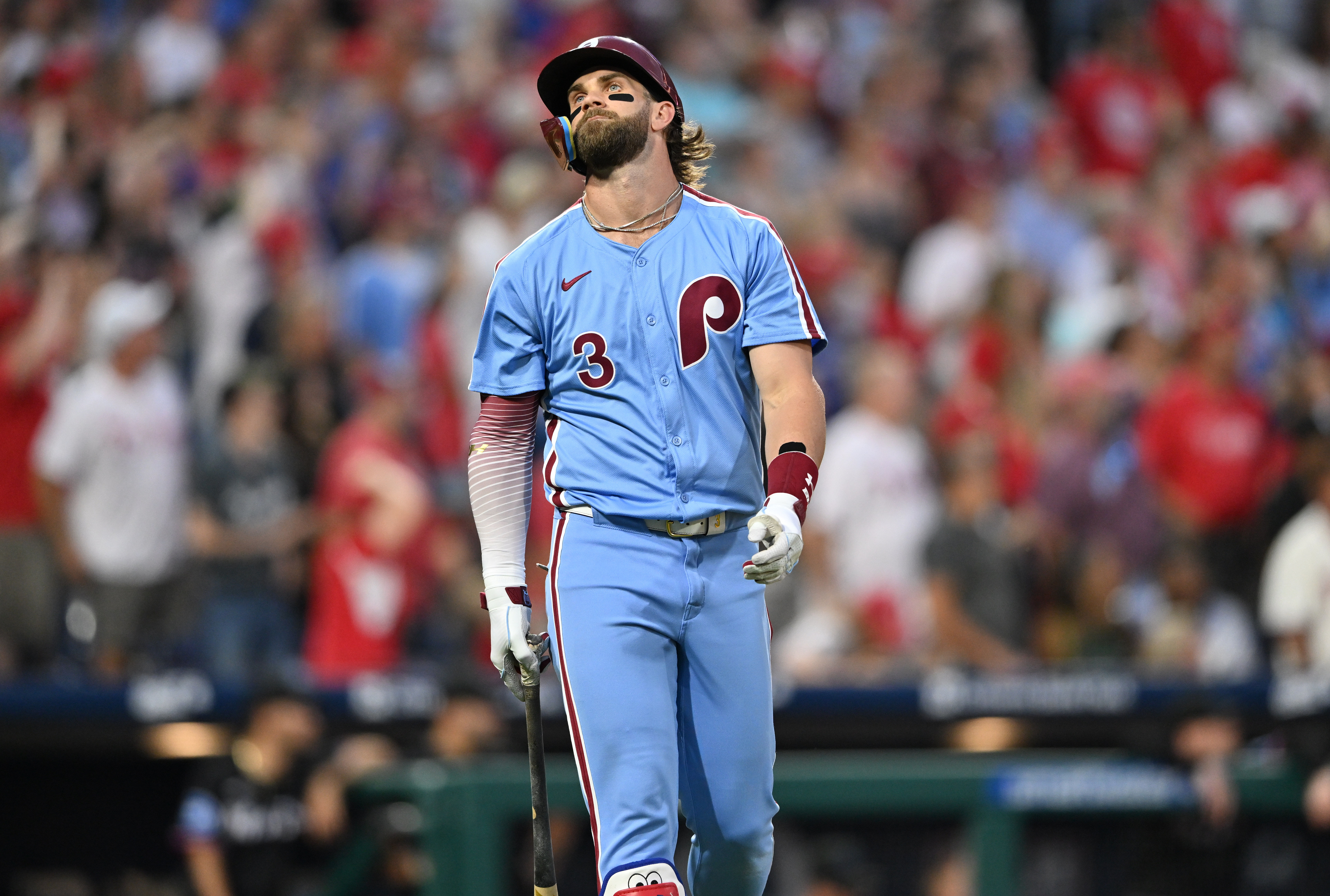 Bryce Harper suffered a hamstring injury (Photo Credit: IMAGN)