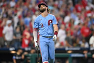 Bryce Harper suffered a hamstring injury (Photo Credit: IMAGN)