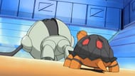 Ash's Torkoal facing Brandon's Registeel (Image via TPC)