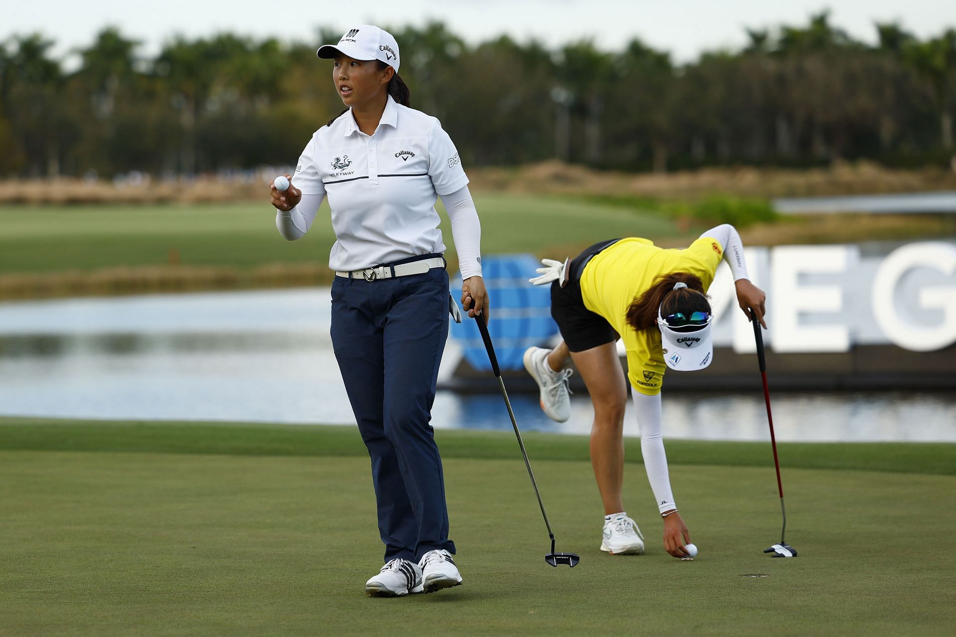 Ruoning Yin and Atthaya Thitikul at the 2023 CME Group Tour Championship (Source: Getty)