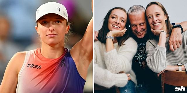 Iga Swiatek's father Tomasz and sister Agata spotted supporting the Pole  during her French Open 3R against Marie Bouzkova