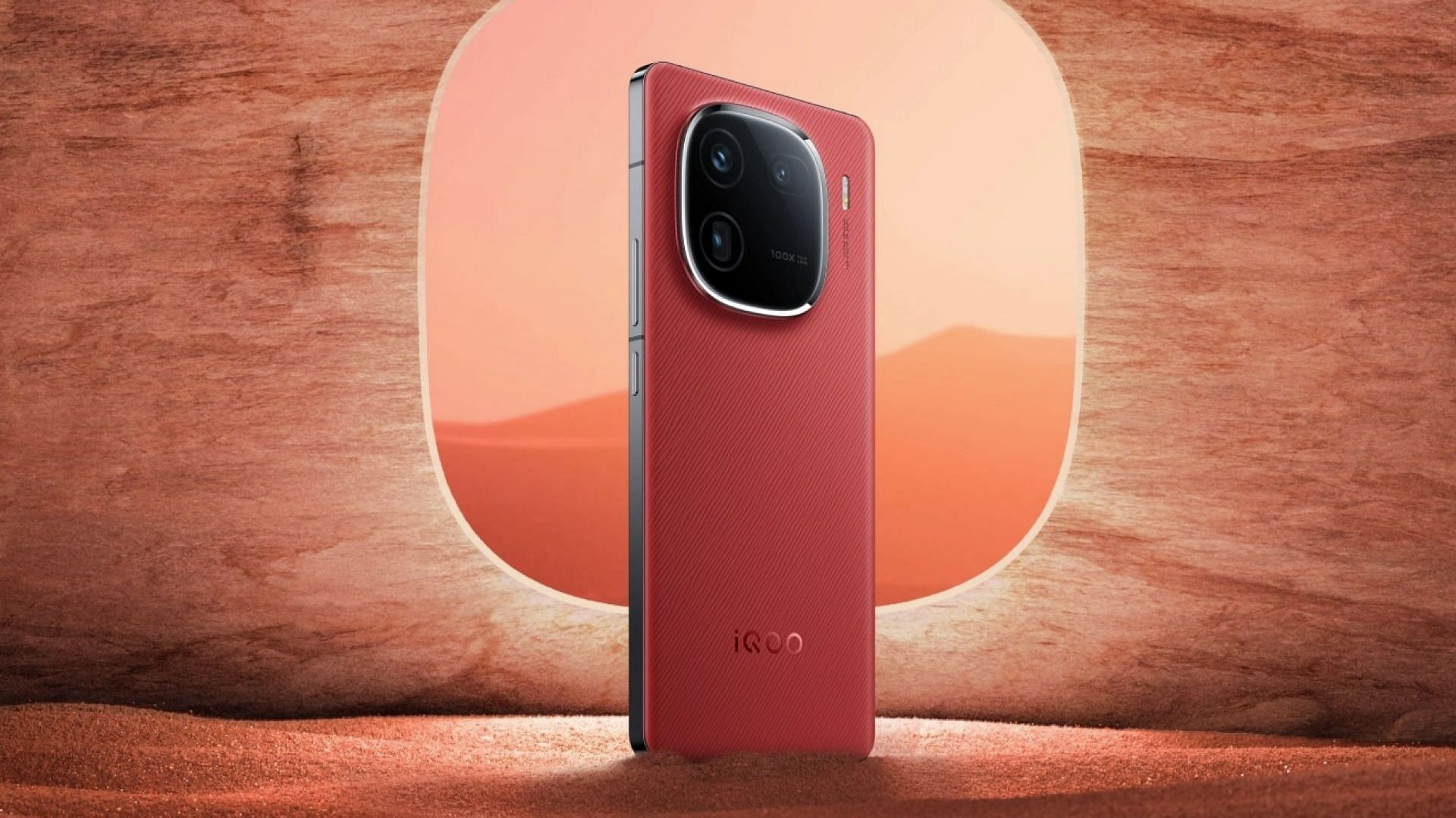 Picture of the iQOO 12 in red color