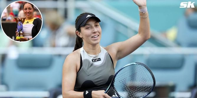 "Surely they nicked this from some German grandma": Fans hilariously react as Jessica Pegula seemingly struggles to pose with her unique Berlin trophy