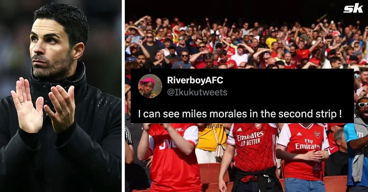 Mikel Arteta (left) and Arsenal fans