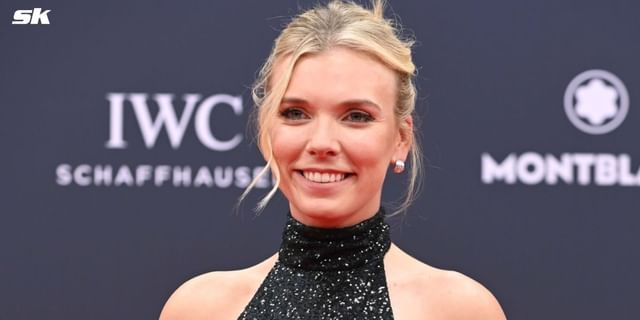 British No. 1 Katie Boulter gets her nails done in Wimbledon-inspired