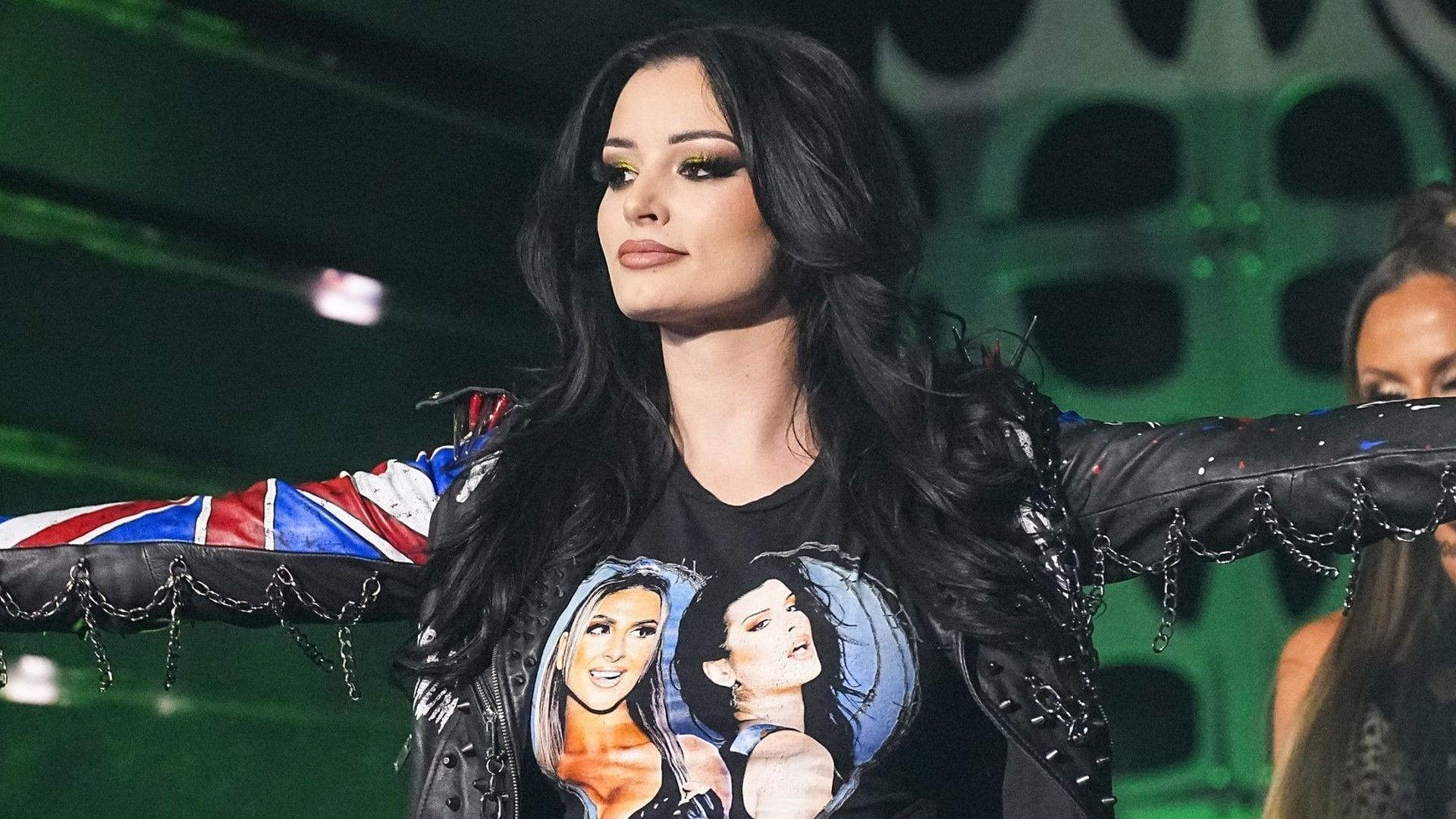 Saraya makes her way to the ring on AEW Dynamite