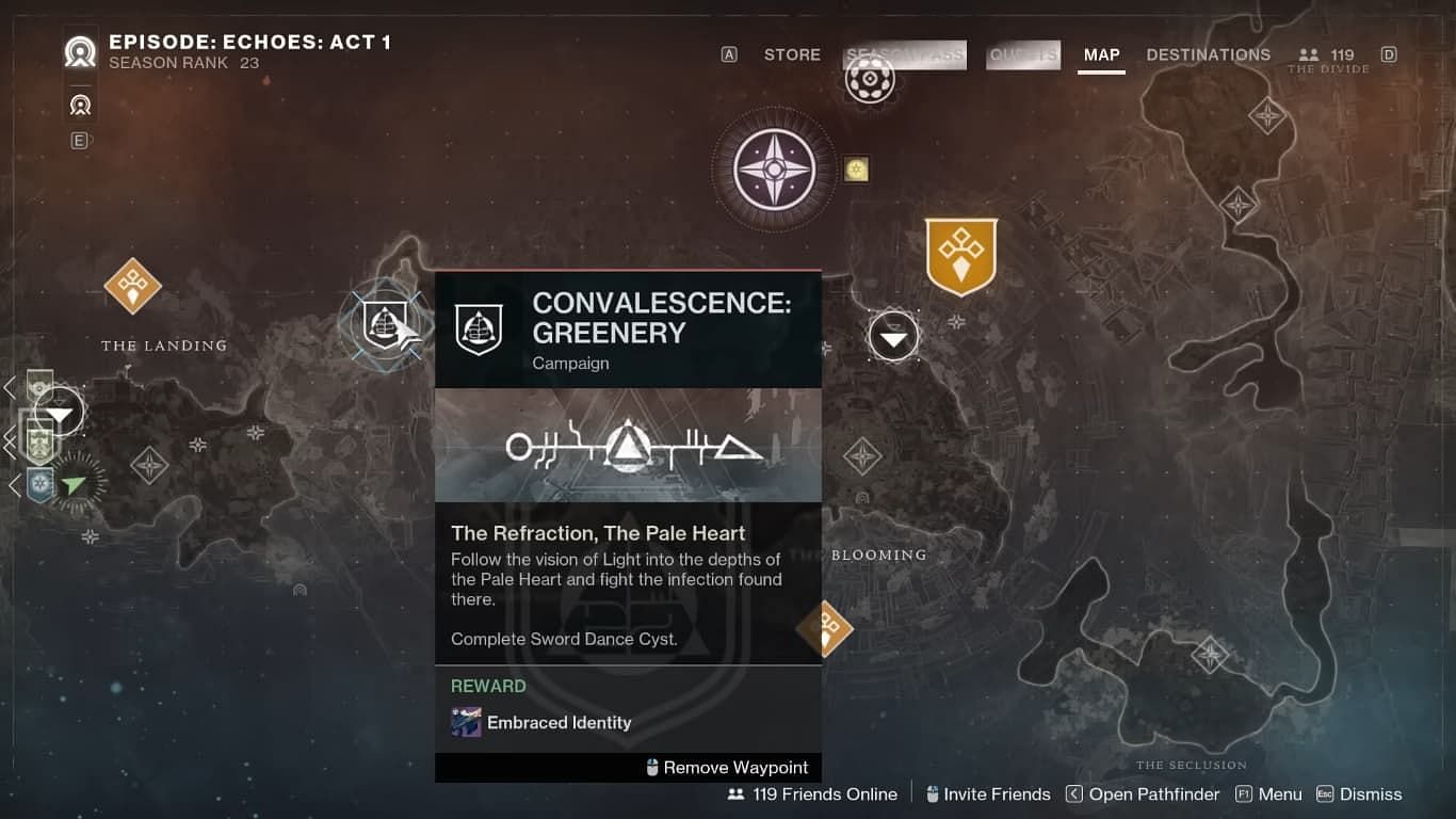 Convalescence Greenery is longer than the previous stages (Image via Bungie)