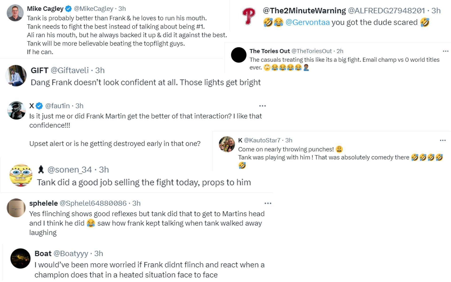 Screenshots of fan reactions to Michael Benson&#039;s post on X