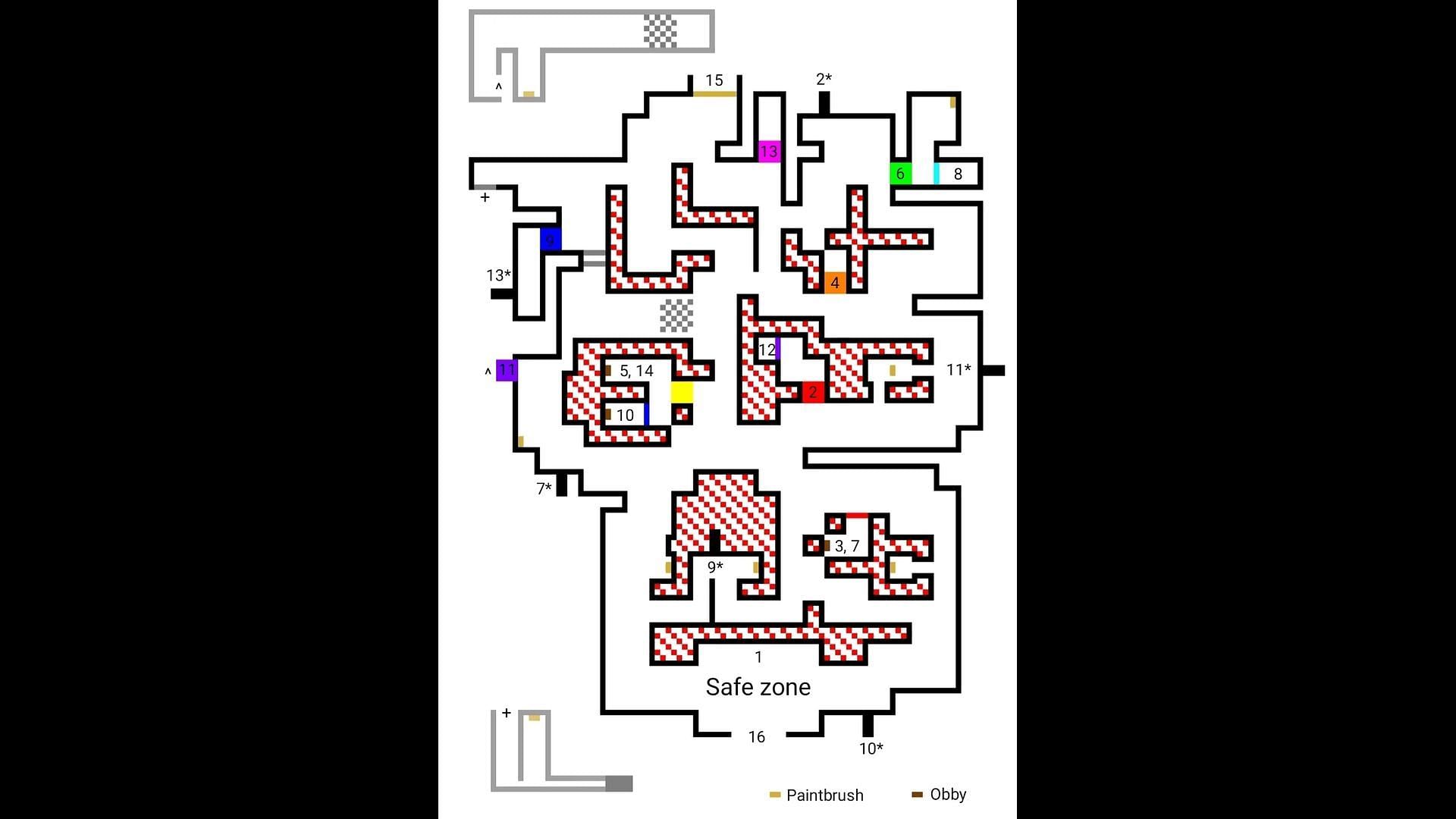 The Map for Chapter 1 in Color or Die (Image via Color or Die Wiki)