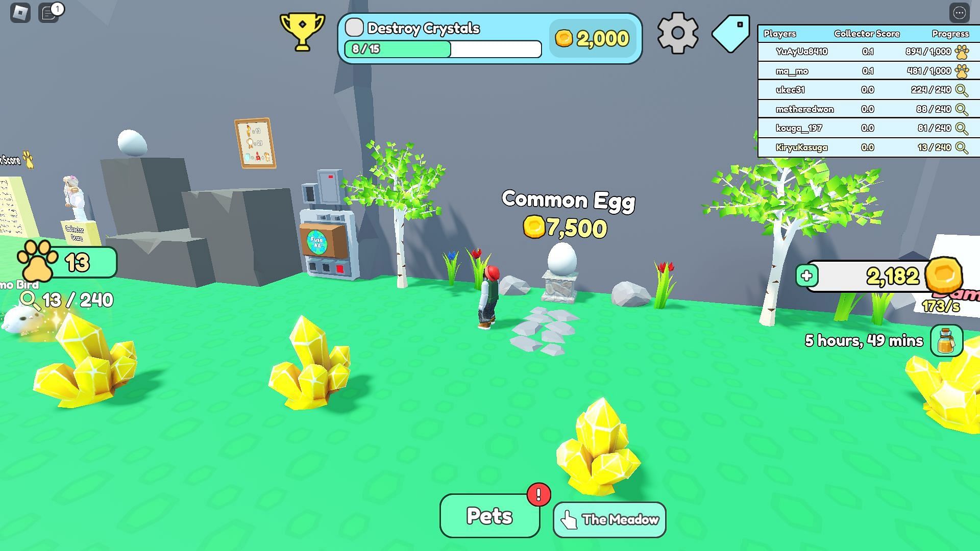 Eggs can be purchased at stations (Image via Roblox)