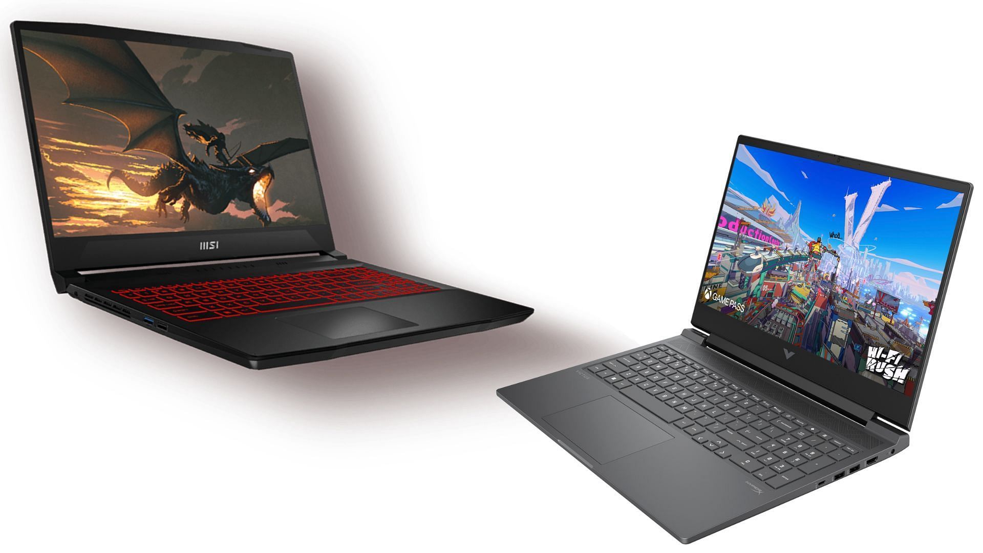 We feel the Victus offers greater value for money (Image via HP, MSI)