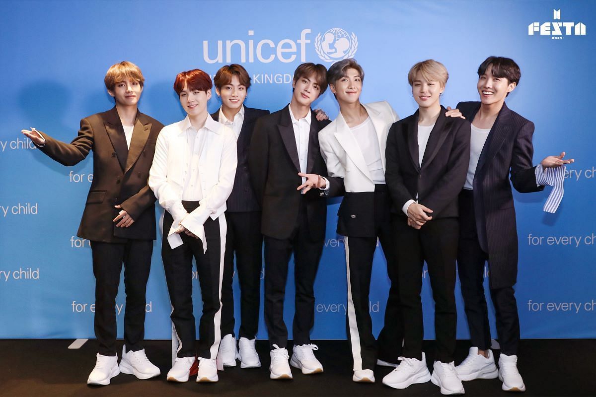 The septet for UNICEF (Image via Weverse)