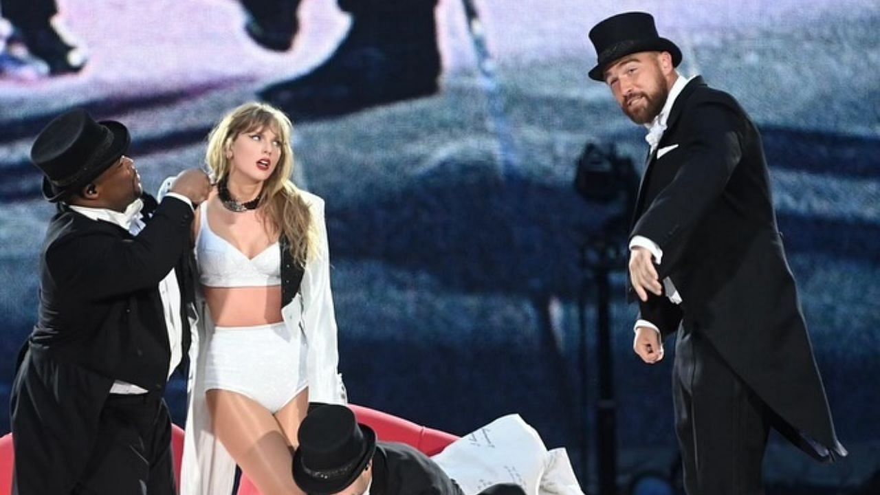 Taylor Swift swoons over Travis Kelce as Chiefs TE makes Eras Tour debut in London (Image Credit - Instagram/@taylorswift)