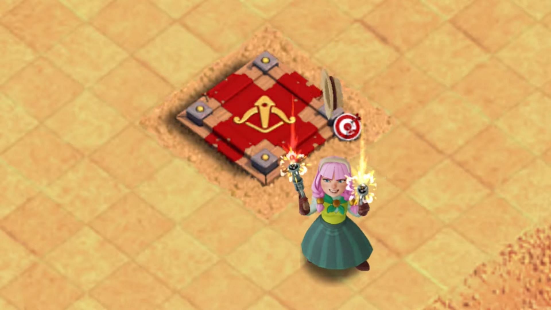 Queen shooting her hat (Image via Supercell)