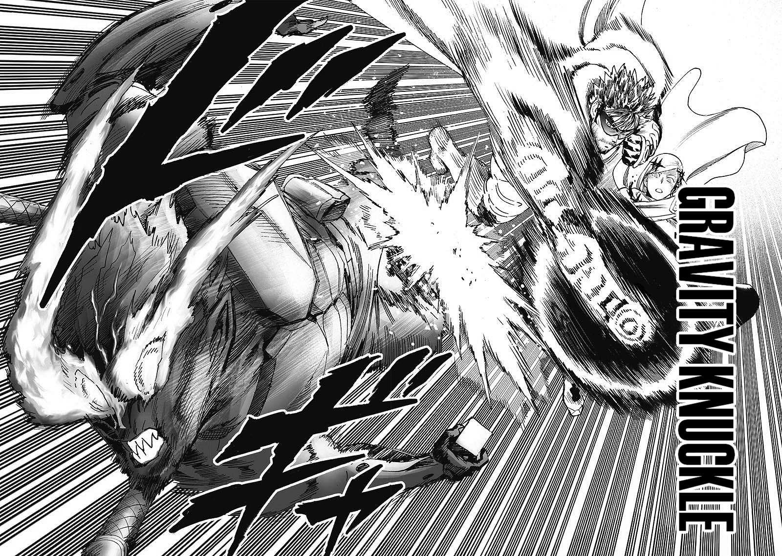 Blast punching Empty Void in One Punch Man (Image via Shueisha)
