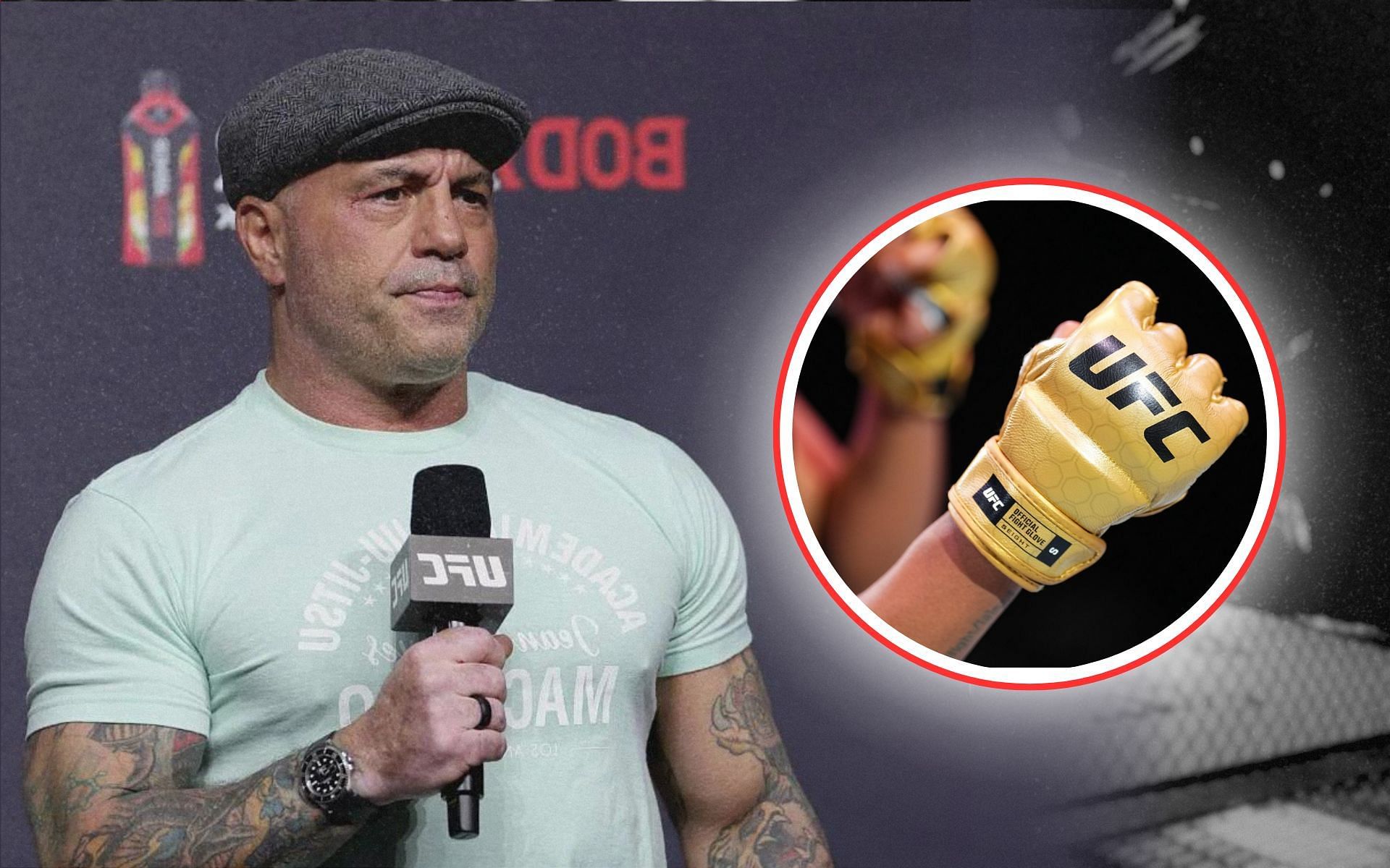 Joe Rogan shares his review on the new UFC gloves.[Image courtesy: Getty Images; ufc.com]