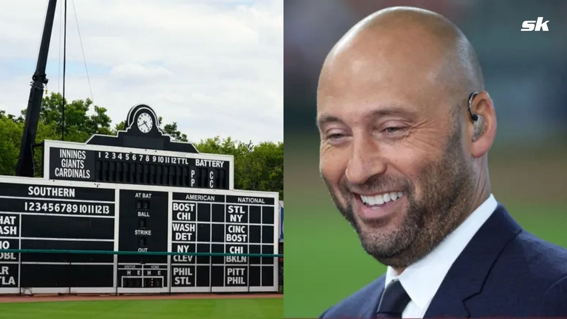 In Photos: Yankees legend Derek Jeter shares moment with father at historic Rickwood Field as MLB honors the Negro Leagues