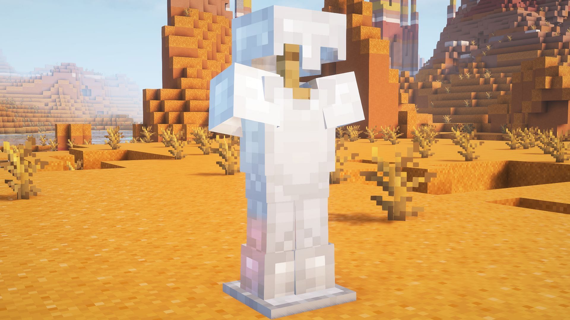 Iron armor is normally the first that players use (Image via Mojang)