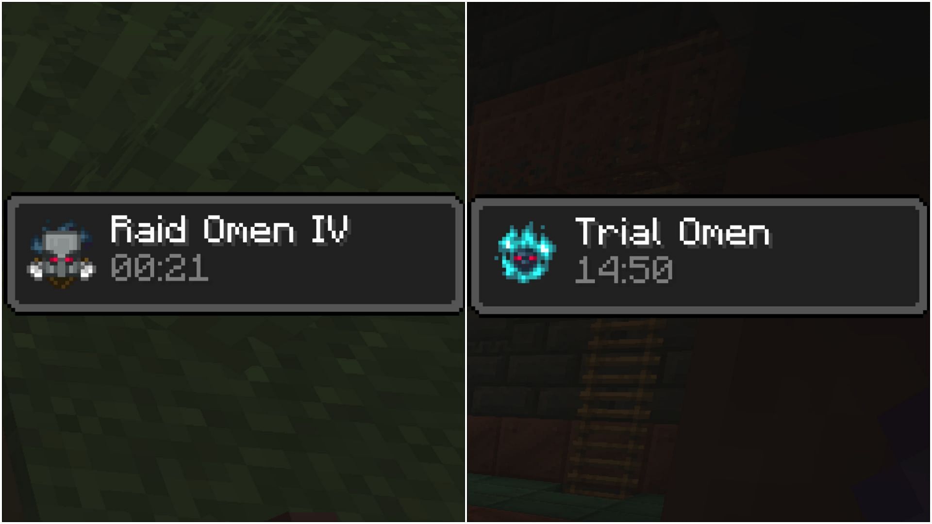 Bad omen converts into raid and trial omens. (Image via Mojang Studios)