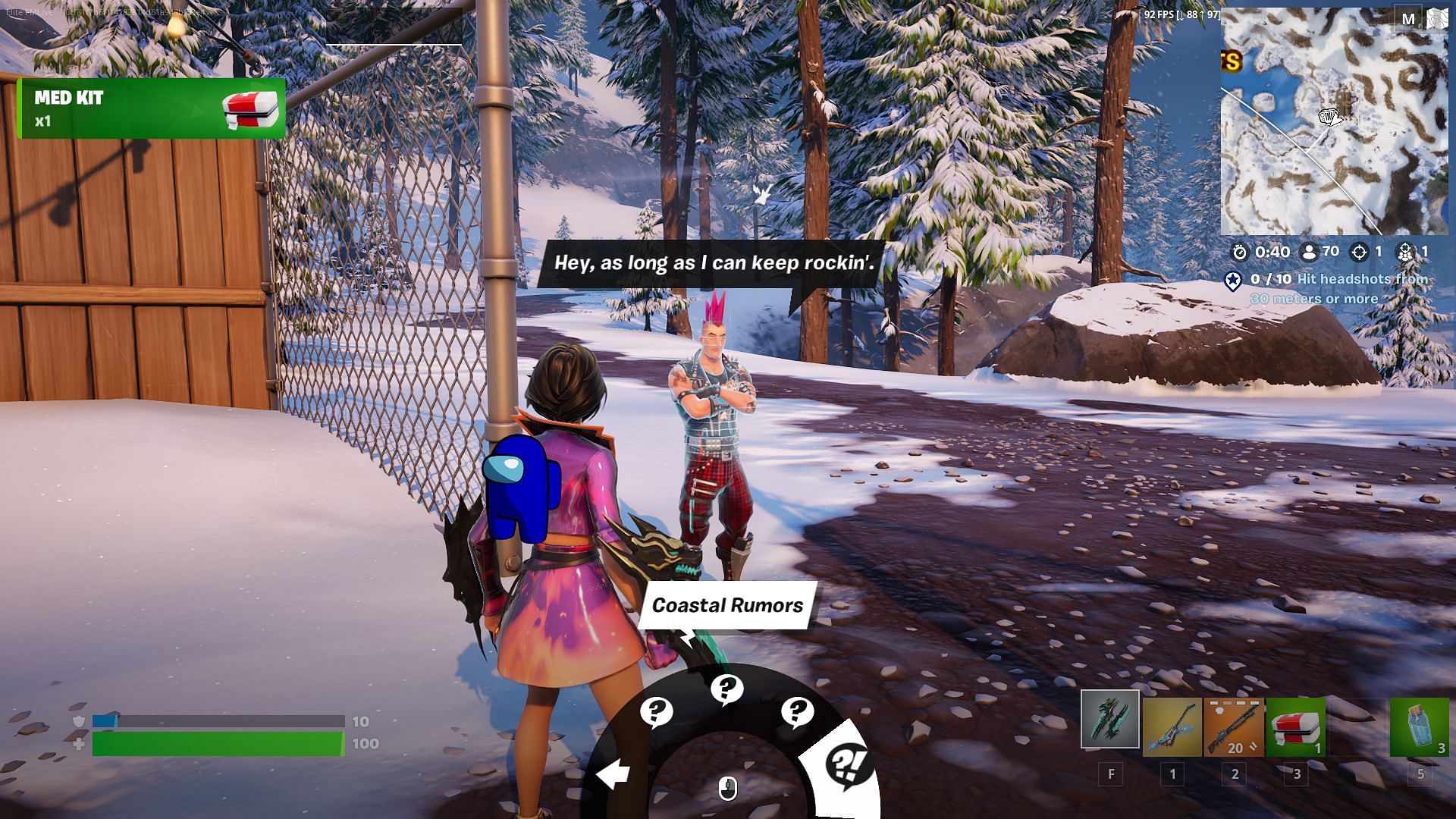 Talk to all NPCs to complete the quest (Image via Epic Games)