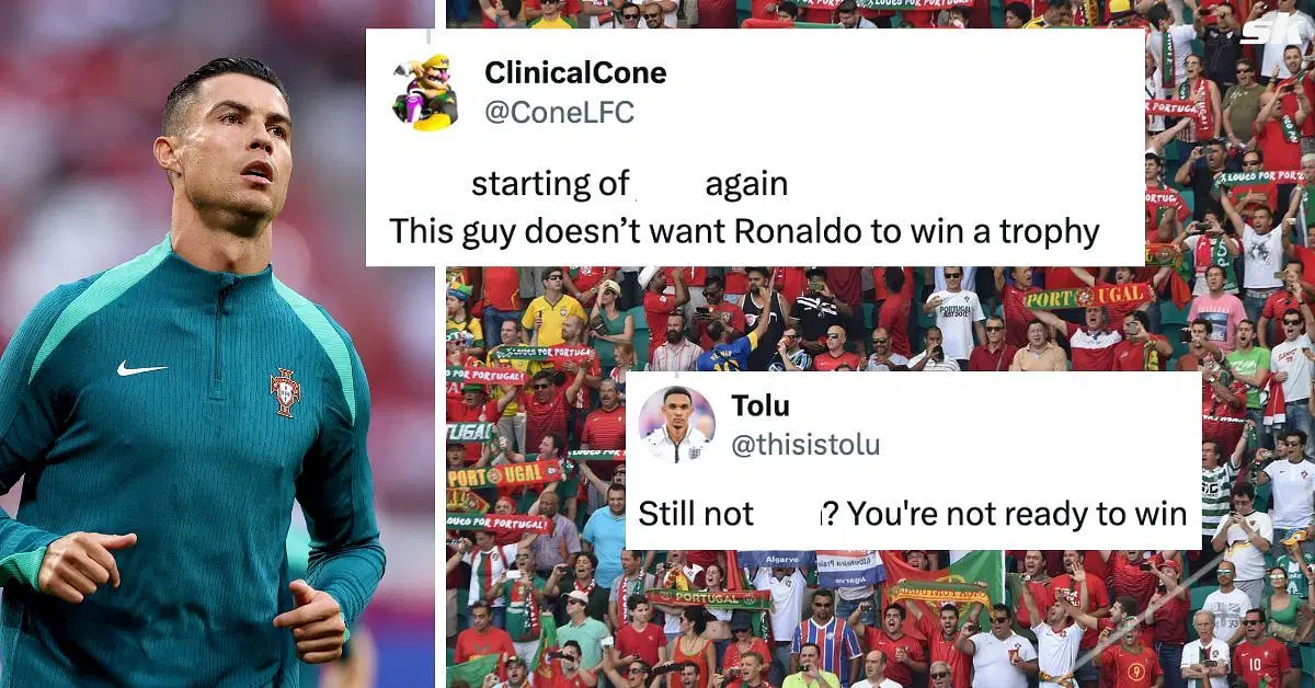 Cristiano Ronaldo, Portugal captain (Getty, https://x.com/thisistolu/status/1804531847835029992, https://x.com/ConeLFC/status/1804530275063402821)