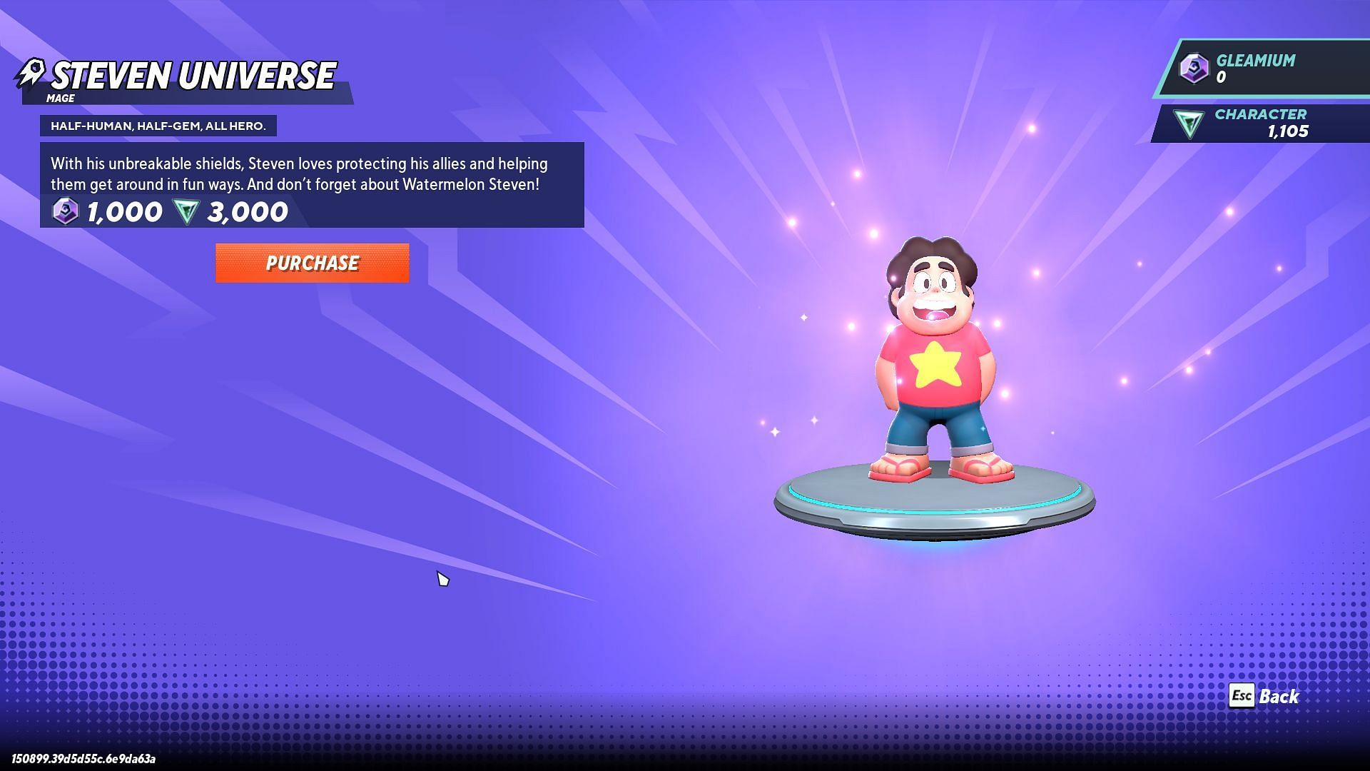 Steven Universe can be purchased using Gleamium or Fighter currency (Image via Warner Bros. Games)