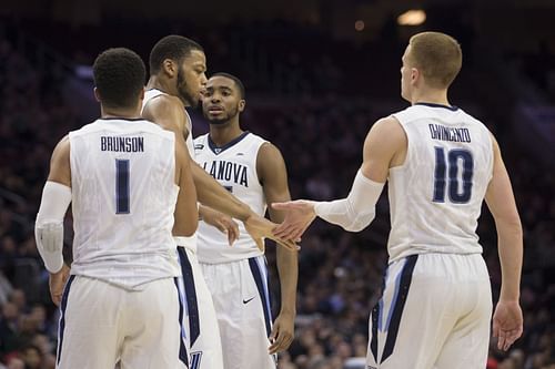 Mikal Bridges joining his Villanova teammates in New York.