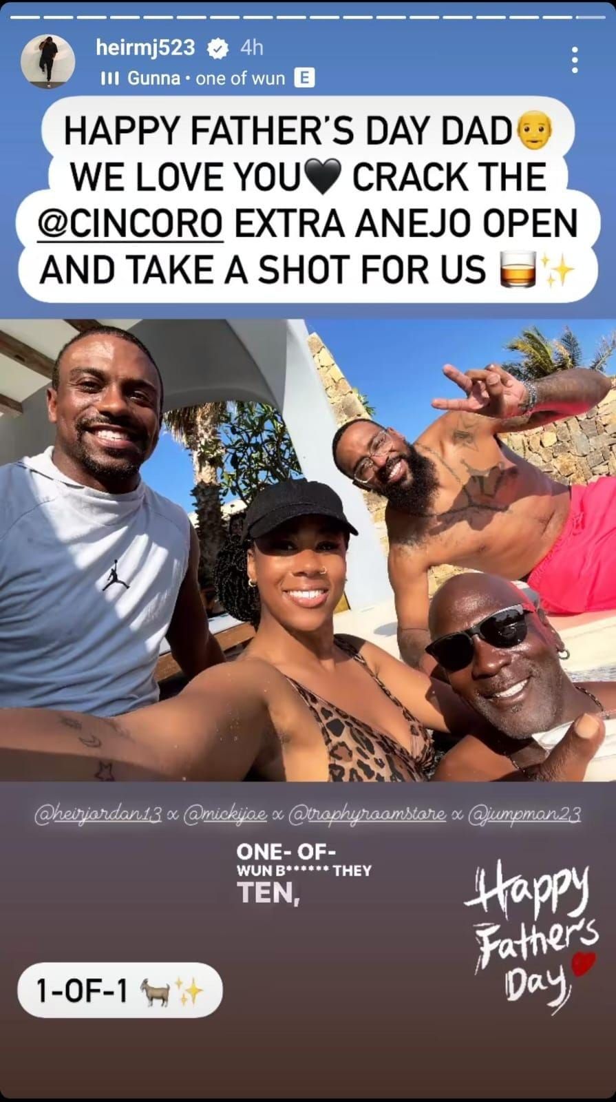 Via Marcus Jordan&#039;s Instagram story