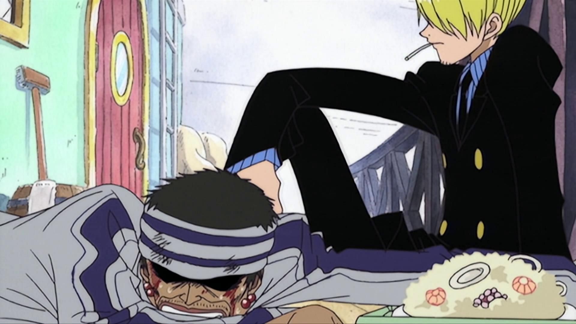 Sanji feeding a starving Gin (Image via Toei Animation)