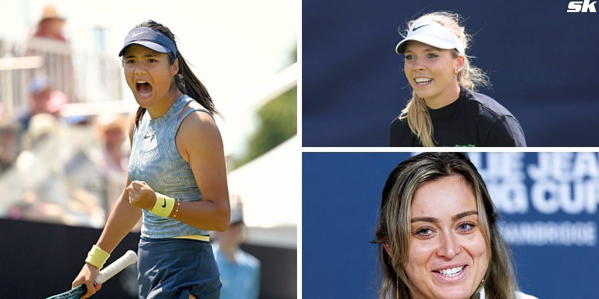 Emma Raducanu (L), Katie Boulter (upper-right) and Paula Badosa (down-right) [Image Source: Getty Images]