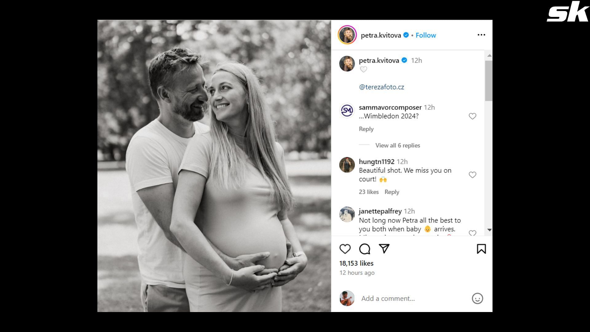 Petra Kvitova proudly shows off her baby bump with Jiri Vanek(Picture: Pretra Kvitova Instagram)