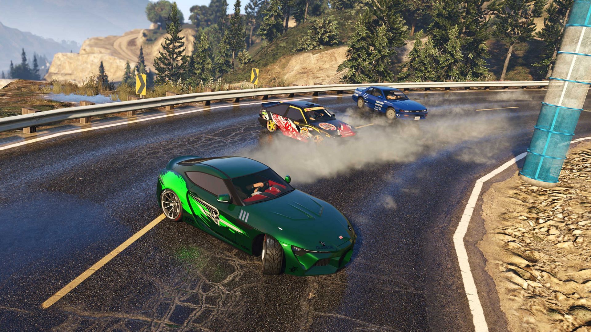 You can now create custom Drift and Drag races after the GTA 5 1.69 update (Image via Rockstar Games)
