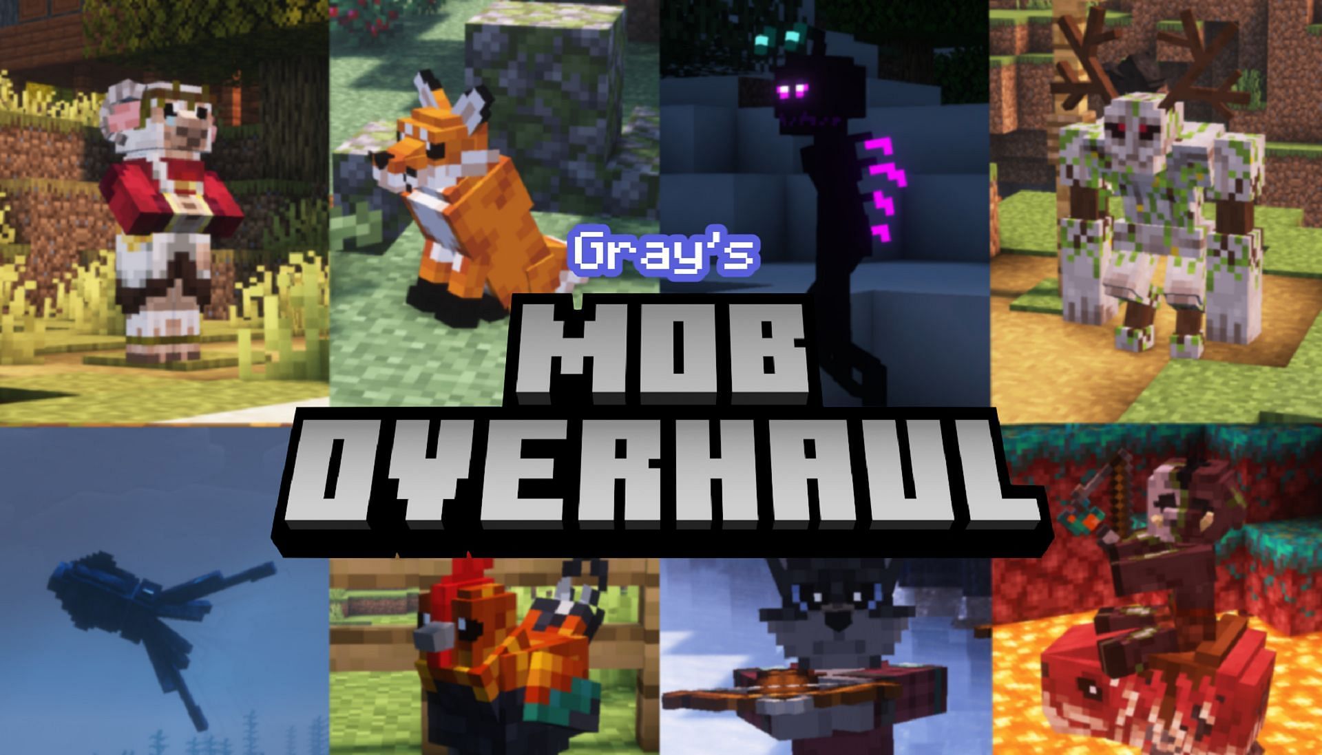 This resource pack reenvisions several of the game&#039;s mobs (Image via CanineGray/Modrinth)