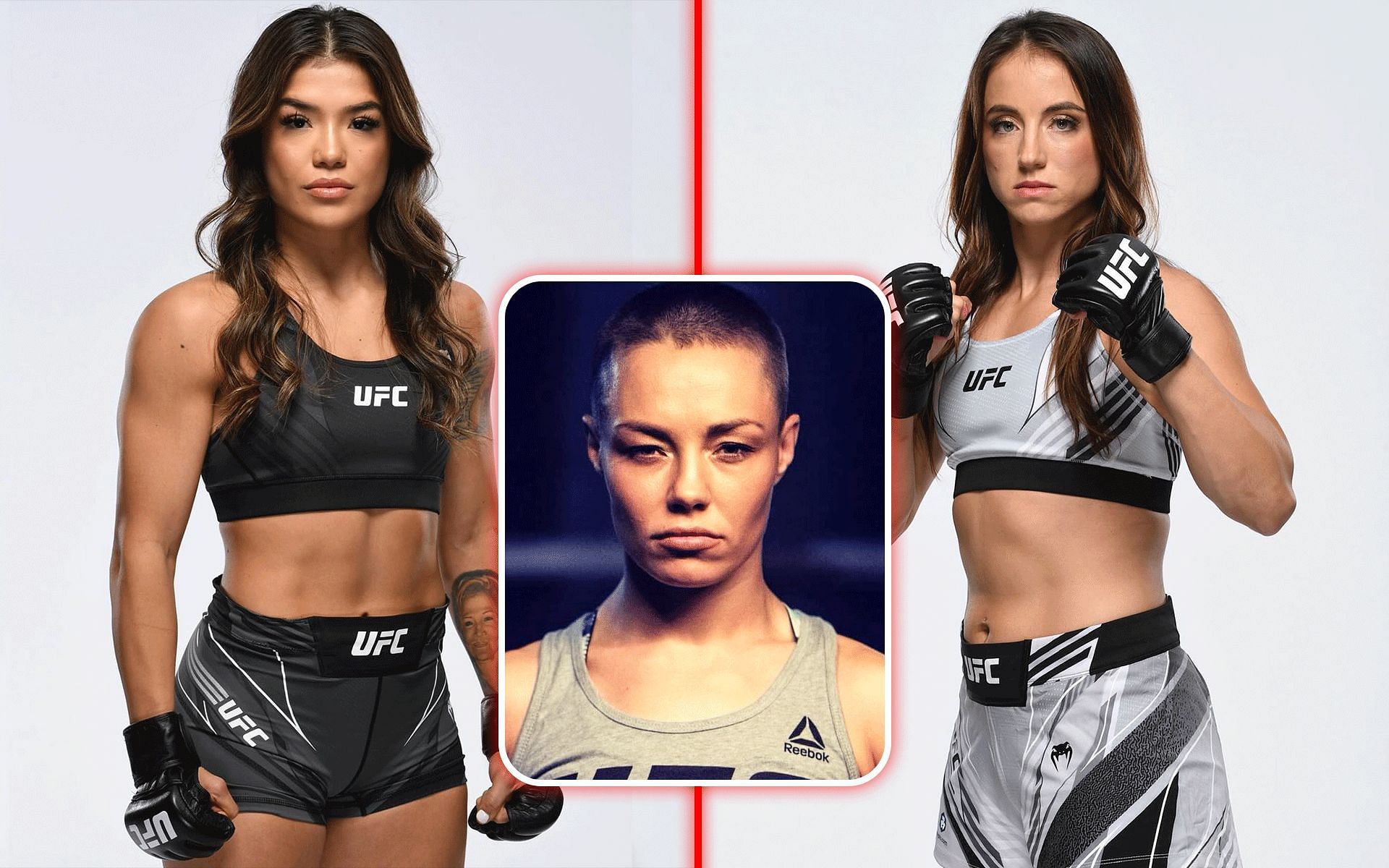 Tracy Cortez (left) expected to replace Maycee Barber (right) in her fight against Rose Namajunas (inset) [Images courtesy: @rosenamajunas, @mayceebarber and @cortezmma on Instagram]