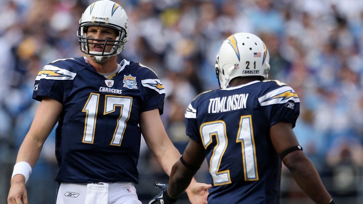 Philip Rivers and LaDanian Tomlinson of the San Diego Chargers (Image: Sports Illustrated)