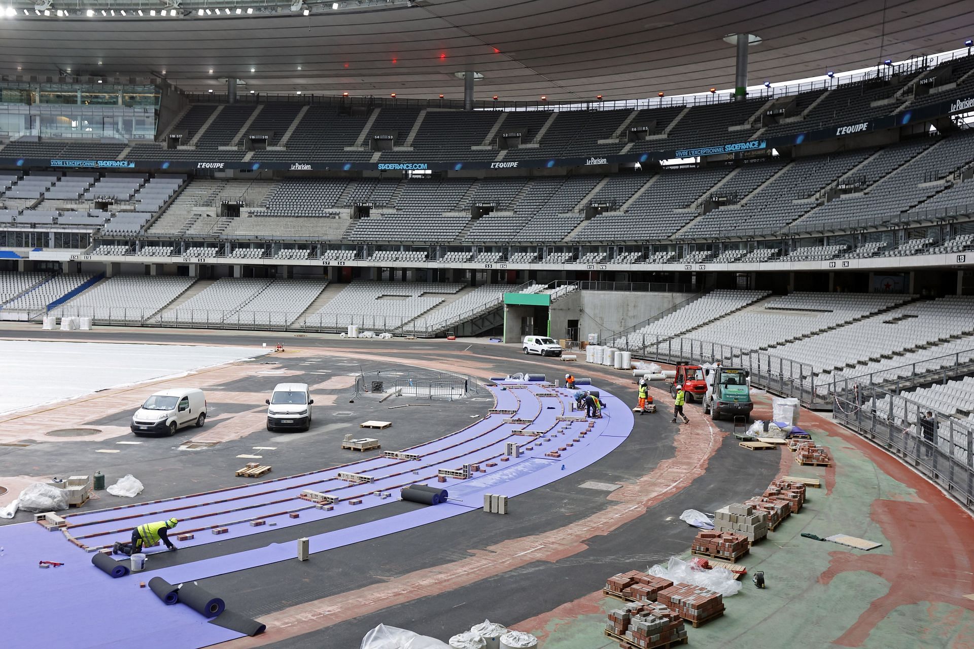 Visit Of Stade De France Ahead Of The Summer Olympics