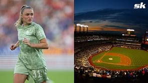 In Photos: Female soccer star Georgia Stanway stops by Citi Field for jersey swap with Mets