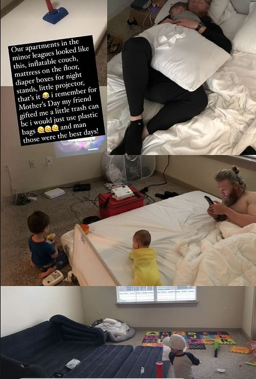 Jake Frlaey’s wife, Angelica, recently posted an Instagram story showcasing their humble lifestyle back when he was playing in the Minor Leagues.