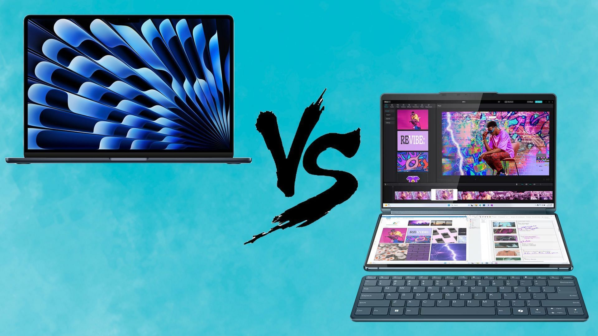 The MacBook Air vs Lenovo Yoga comparison (Image via Lenovo, Apple)