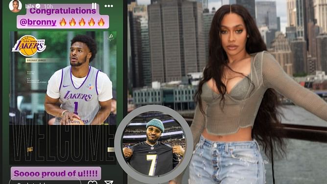 Carmelo Anthony's ex LaLa Anthony shout out Bronny James upon Lakers draft selection: "So proud of you"