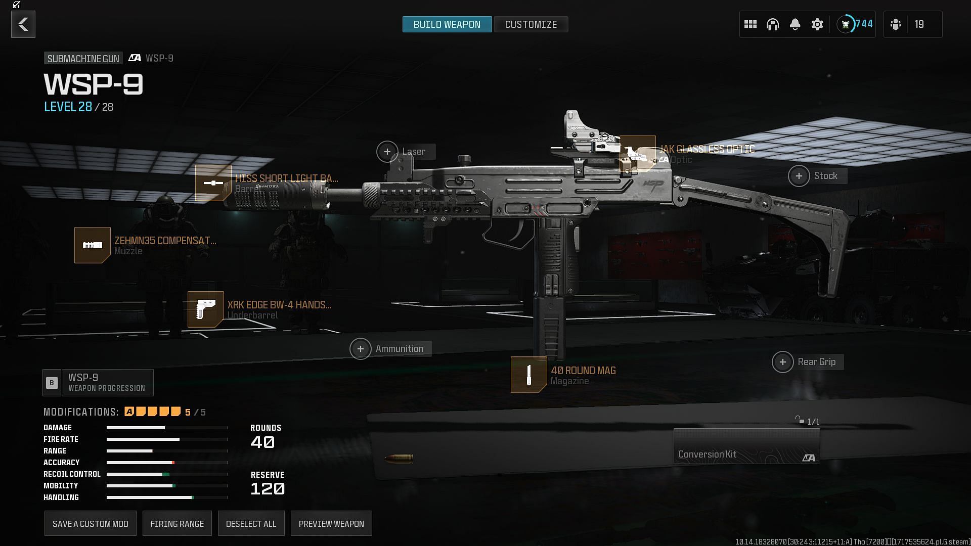 WSP-9 recommended loadout in Warzone (Image via Activision)