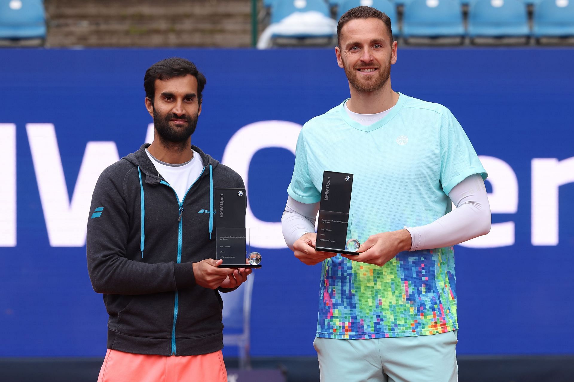 Yuki Bhambri and Albano Olivetti at the BMW Open (Image via Getty)