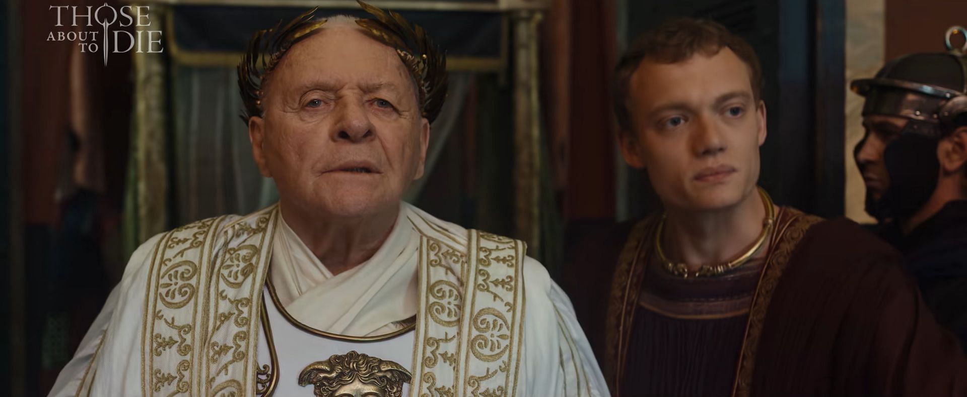 Anthony Hopkins as Vespasian (Image via Youtube/Peacock)