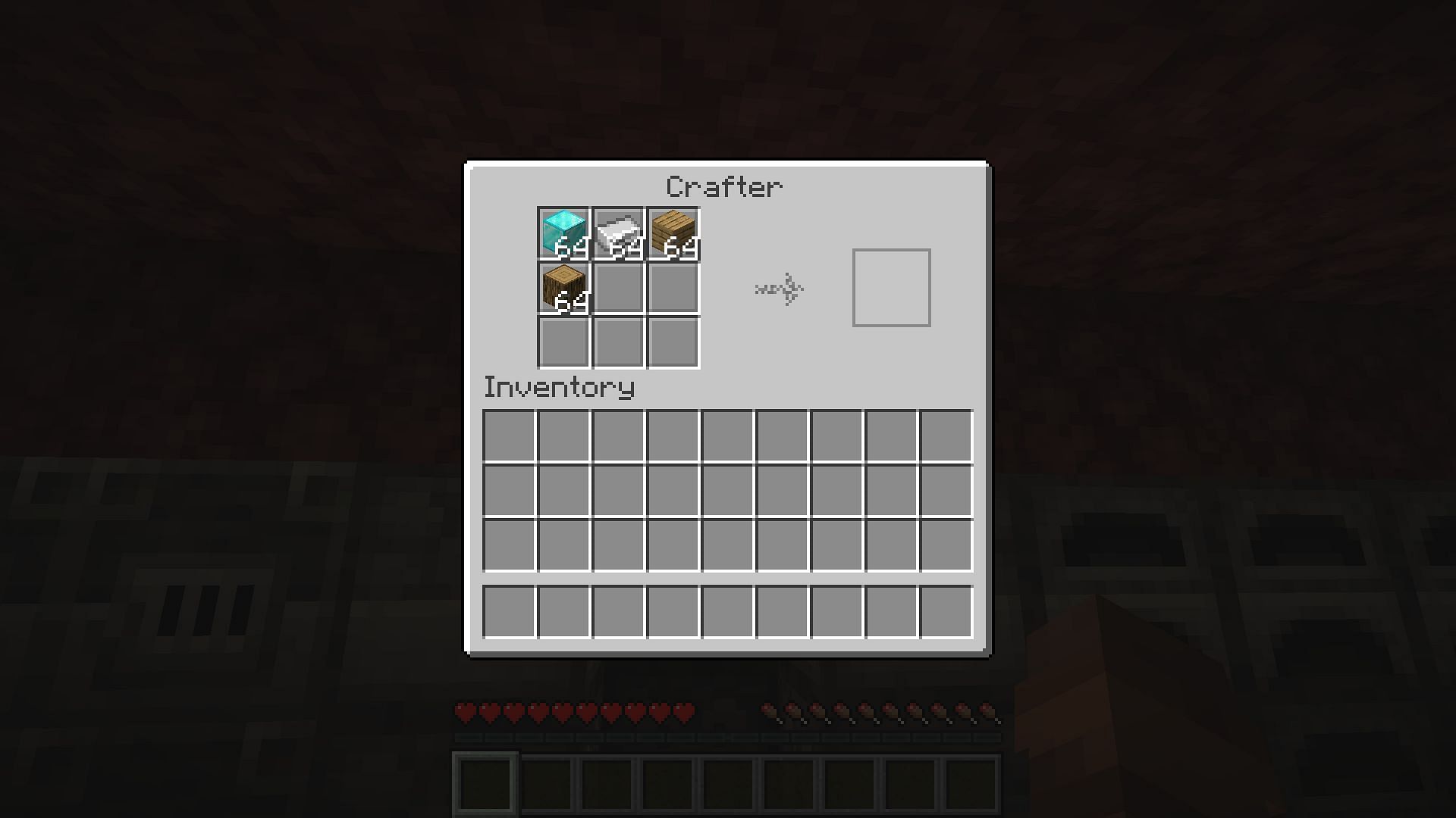 Items hidden in a crafter (Image via Mojang)