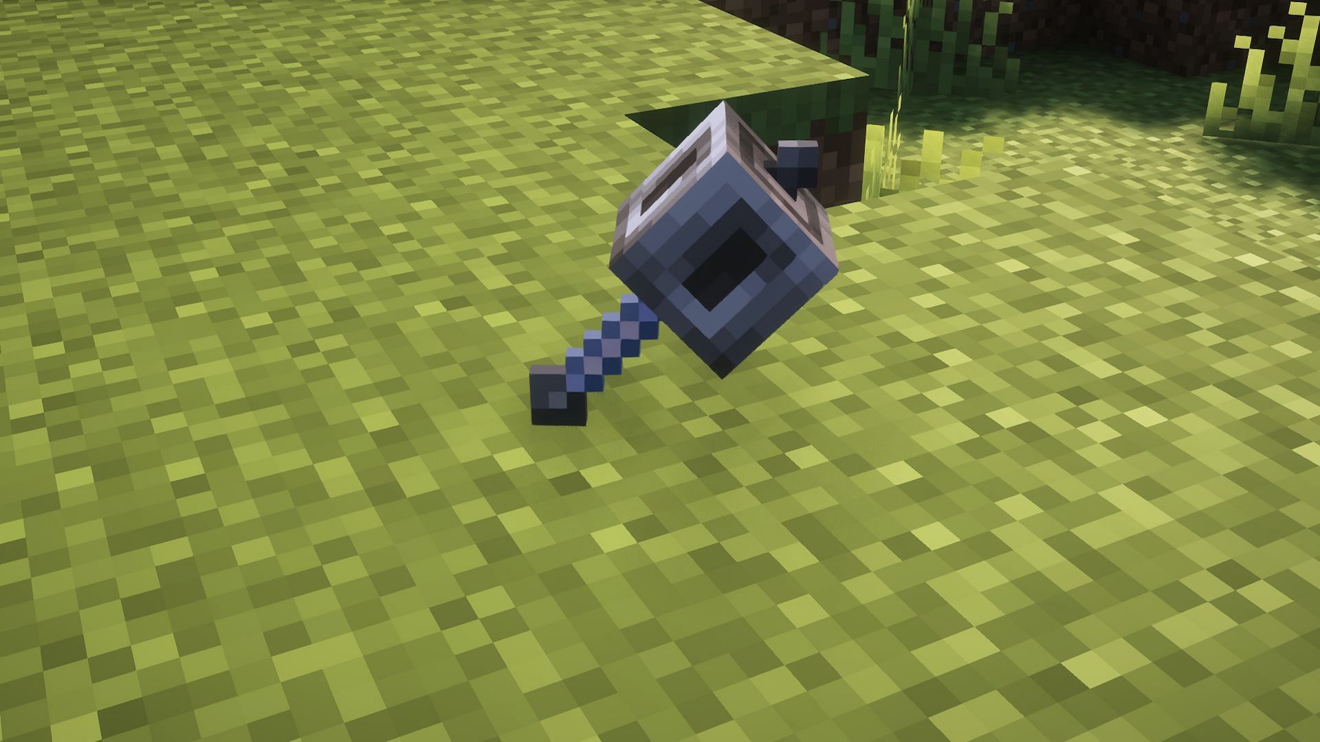 The 3D Minecraft mace looks much more intimidating than the 2D sprite (Image via Mojang)