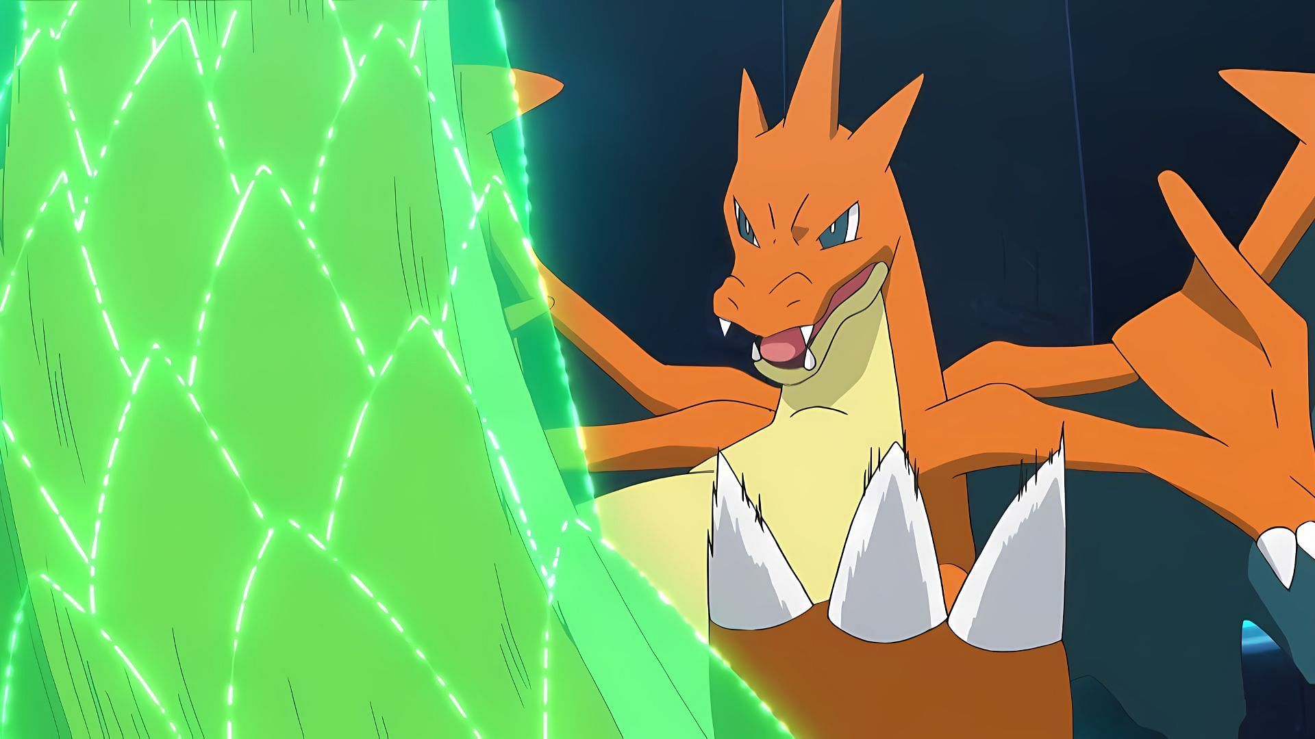 Charizard Y using Dragon Tail in the anime (Image via The Pokemon Company)